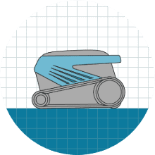 À LA CHAQUE DU CM600 - Brosses actives doubles pour une capacité de nettoyage élevée - 1