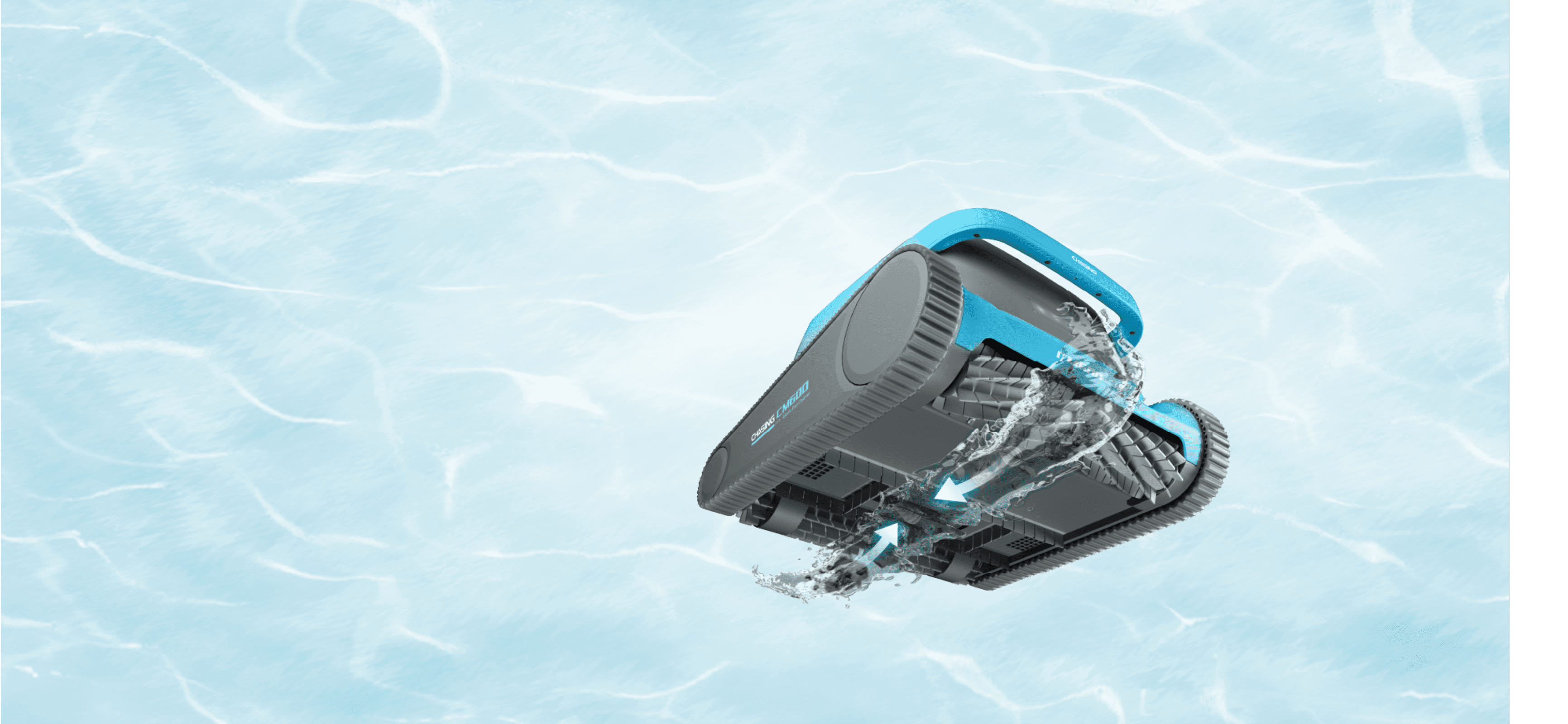 À LA CHAQUE DU CM600 - Brosses actives doubles pour une capacité de nettoyage élevée