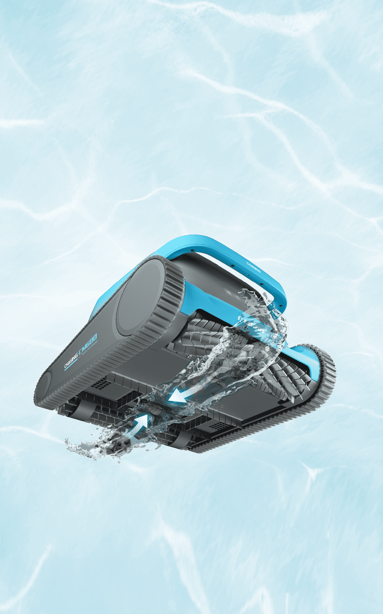 À LA CHAQUE DU CM600 - Brosses actives doubles pour une capacité de nettoyage élevée